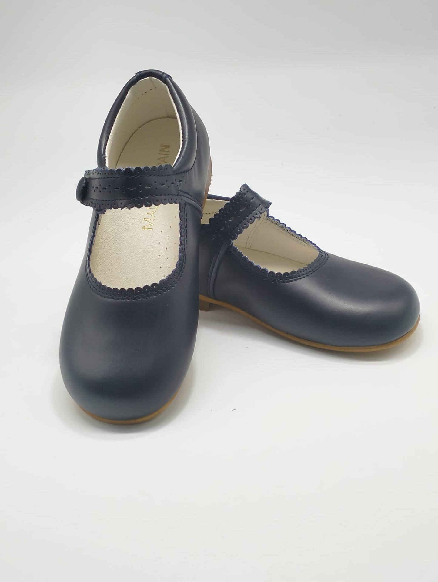 Navy hard sole shoes