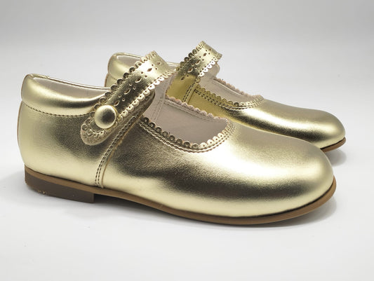 Gold hard sole shoes